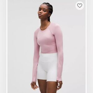 Difficult to find-Lululemon - NWT $78 Swiftly Tech Cropped Long-Sleeve Shirt 2.0